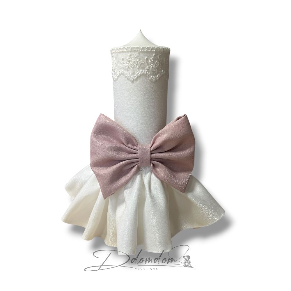 Pachet Ținută Rebeca Ivoire| Trusou Clasic Ivoire | Lumânare Clasică - imagine 4